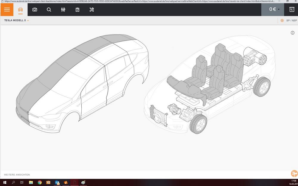 Grafik Ansicht Tesla Model X Image